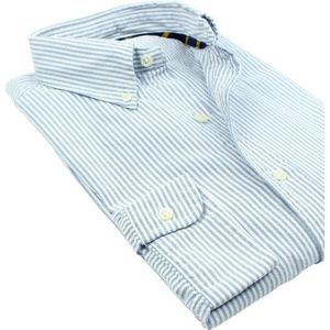 Polo Ralph Lauren - Slim Fit Oxford Overhemd - Blauw - Katoen - Lange Mouwen