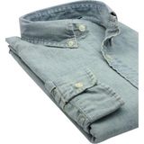 Polo Ralph Lauren - Slim Fit Overhemd - Blauw - Katoen - Lange Mouwen