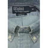 Polo Ralph Lauren - Slim Fit Overhemd - Blauw - Katoen - Lange Mouwen