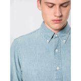 Polo Ralph Lauren - Slim Fit Overhemd - Blauw - Katoen - Lange Mouwen
