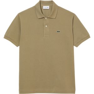 Lacoste, Tops, Heren, Beige, S, Katoen, Tijdloze Beige Polo Shirt