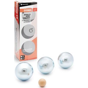 3 halfzachte petanqueballen voor competitie sigma