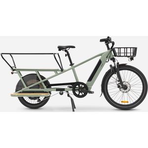 Elektrische cargofiets longtail lading achter r500e lichtgroen