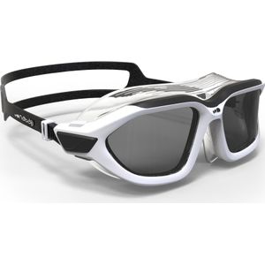 Zwembril voor zwembad active getinte glazen grote maat zwart/wit