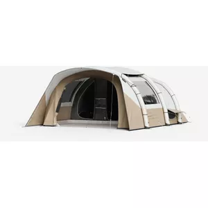 tente ronde Pyramid Round Bell Tent Canvas Yurt Tent With Zipped Groundsheet For Family Outdoor Camping (Beige Canvas Tent, Diameter 6M Bell Tent) Sports & Outdoors Deconet Bamboo Fabric Mosquito nowe Size:6x6 ft