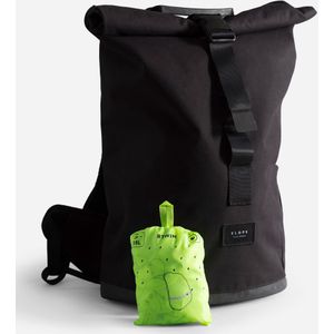 Waterdichte rugzakhoes voor op de fiets zichtbaarheid dag/nacht fluogeel