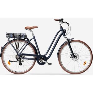Elektrische stadsfiets elops 900 e laag frame marineblauw
