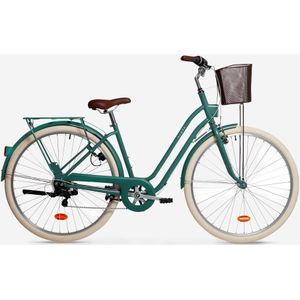 Stadsfiets dames elops 520 laag frame groen