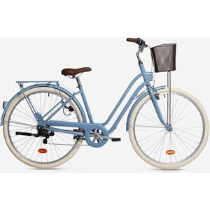 Stadsfiets dames elops 520 laag frame blauw