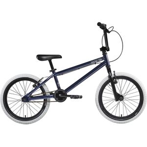 Bmx voor kinderen 18" wipe 500 blauw 7-9 jaar
