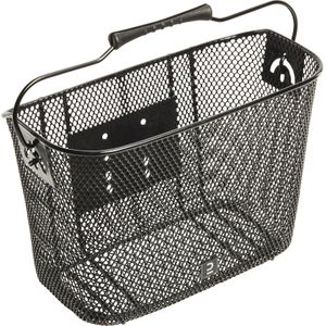 Fietsmand voor kinderfiets metaal zwart 9 liter