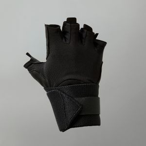Comfortabele fitness handschoenen met polsband zwart