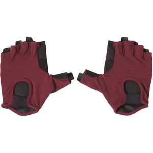 Ademende fitness handschoenen voor dames bordeaux