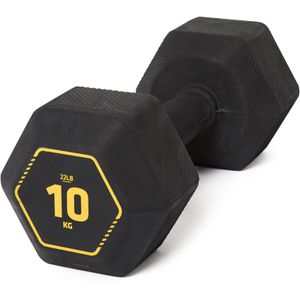 decathlon corength hex dumbell 10kg zwart