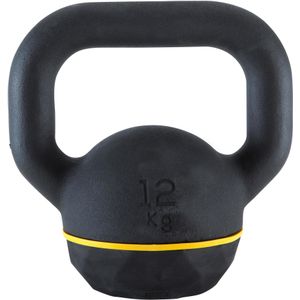 Kettlebell - 12 kg - Gietijzer met Rubberen Bodem