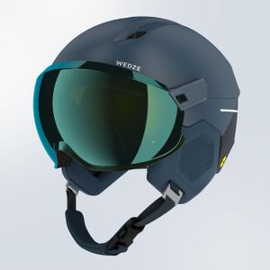 Skihelm met vizier voor volwassenen pst 950 mips blauw