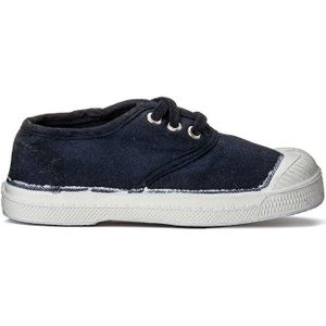 Katoenen tennisschoenen voor kinderen met vetersluiting BENSIMON� marineblauw