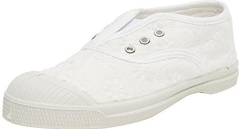 Katoenen tennisschoenen voor kinderen met vetersluiting Elly BENSIMON¨ ecru