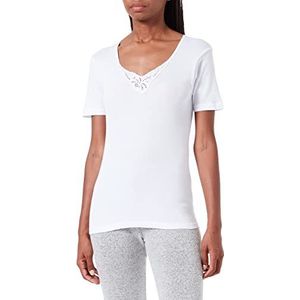 Milan - T-shirt - Korte Mouwen - Dames - V-halslijn - Kanten Detail