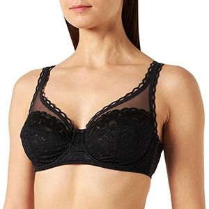 Playtex Damen Bh Bügel Gerecyclede Classic Lace Support Soft Cup x1, Noir, 130D