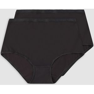 Playtex - Set van 4 Maxi Slips - Zwart - Katoen