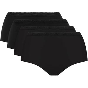 Playtex - Midi Slips - Zwart - Katoen - Set van 4