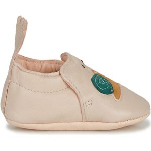 Soepele pantoffels in leer My Blumoo Escargot EASY PEASY. Leer materiaal. Maten 6/12 mnd - 67/74 cm. Beige kleur