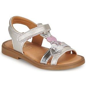 Sandalen Maisie in leer GBB. Leer materiaal. Maten 30. Zilver kleur