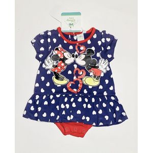 Disney Minnie Mouse - onesie - blauw/rood - maat 74 (12 maanden/74 cm)
