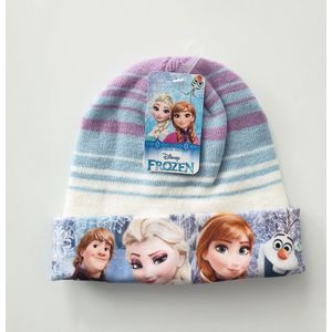 Disney Frozen Muts - Wit - Blauw - Paars - Maat 54 cm