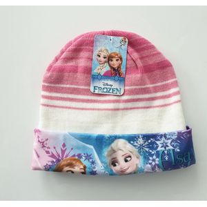 Disney Frozen Muts - Roze - Wit - Maat 54 cm