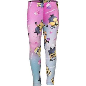 Minions legging - roze - 3/4 jaar