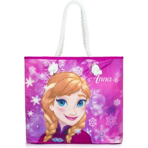 Frozen schoudertas - strandtas - boodschappentas - tas - Anna - roze - 34.5 cm