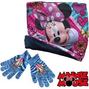 Disney Minnie Mouse Set - Colsjaal/Nekwarmer + Handschoenen - One Size (±3-5 jaar)