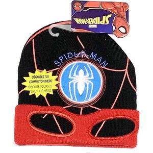 Marvel Spiderman Muts - zwart/rood - maat 52 cm (3-6 jaar)