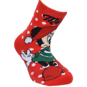 Minnie Mouse - antislipsokken minnie mouse - kerst - rood - maat 31/34