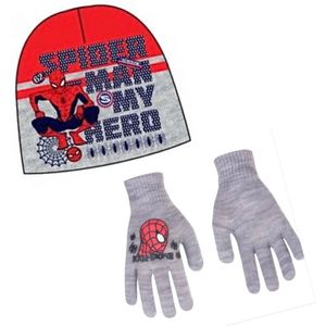 Marvel Spiderman Set - Muts + Handschoenen - Maat One Size - ± 3-6 jaar