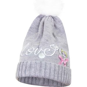 Meisjes wintermuts|frozen|kleur grijs Maat 54 cm|Bonnet d'hiver fille|frozen|couleur gris Taille 54 cm