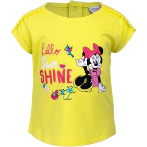 Disney Baby Minnie Mouse baby shirt, geel, met opdruk ; Hello Sunshine, maat 68