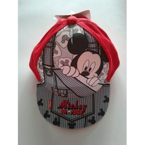 Mickey Mouse - baby - pet/cap - rood - maat 48 cm