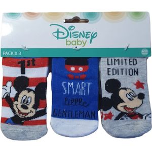 Disney -3 pack baby sokjes Disney - Mickey Mouse - maat 6-12 maanden - Disney Baby