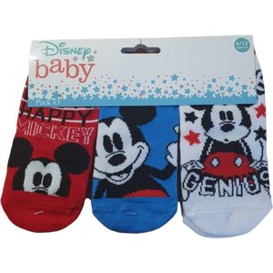 Disney -3 pack baby sokjes Disney - Mickey Mouse - maat 6-12 maanden - Disney Baby