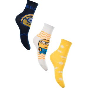 Despicable Me - Sokken - Grijs - 70% Katoen - 3 Paar