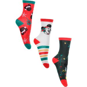 Mickey Mouse - Mickey Mouse kerstsokken - Heren - 3 paar - maat 36-40