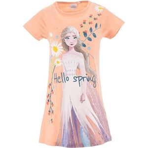 Disney Frozen Nachthemd - Korte Mouw - Perzik - Maat 110 (tot 5 jaar)