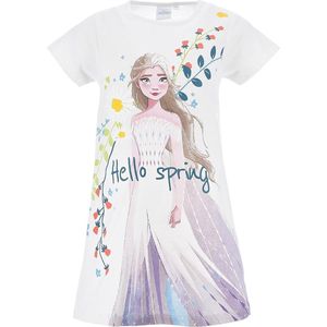 Disney Frozen Nachthemd - Korte Mouw - Wit - Maat 98/104