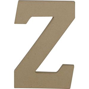 Décopatch AC877C – een houder van bruin papier-maché, 14 x 2,5 x 20 cm, hoofdletter Z