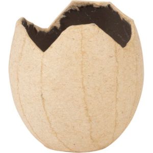 Décopatch AC897C – set van 6 gebroken eieren, 5 x 5 x 5,3 cm, van bruin papier-maché, waterdicht