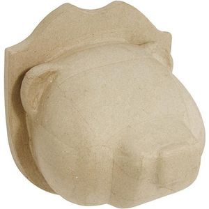 Décopatch SA162O drager S van papiermaché, trophée teddybeer, 17,5 x 15,3 x 12 cm, om te versieren, kartonnen bruin