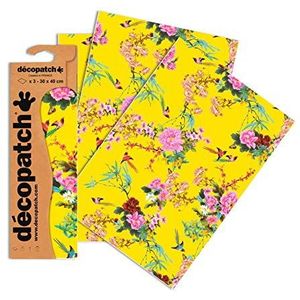 Clairefontaine C750O Decopatch papier, 3-pack geel Hawai